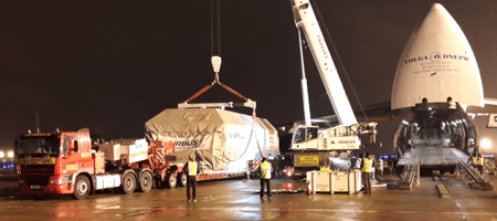 AIRBUS Container with SES-14 Spacecraft